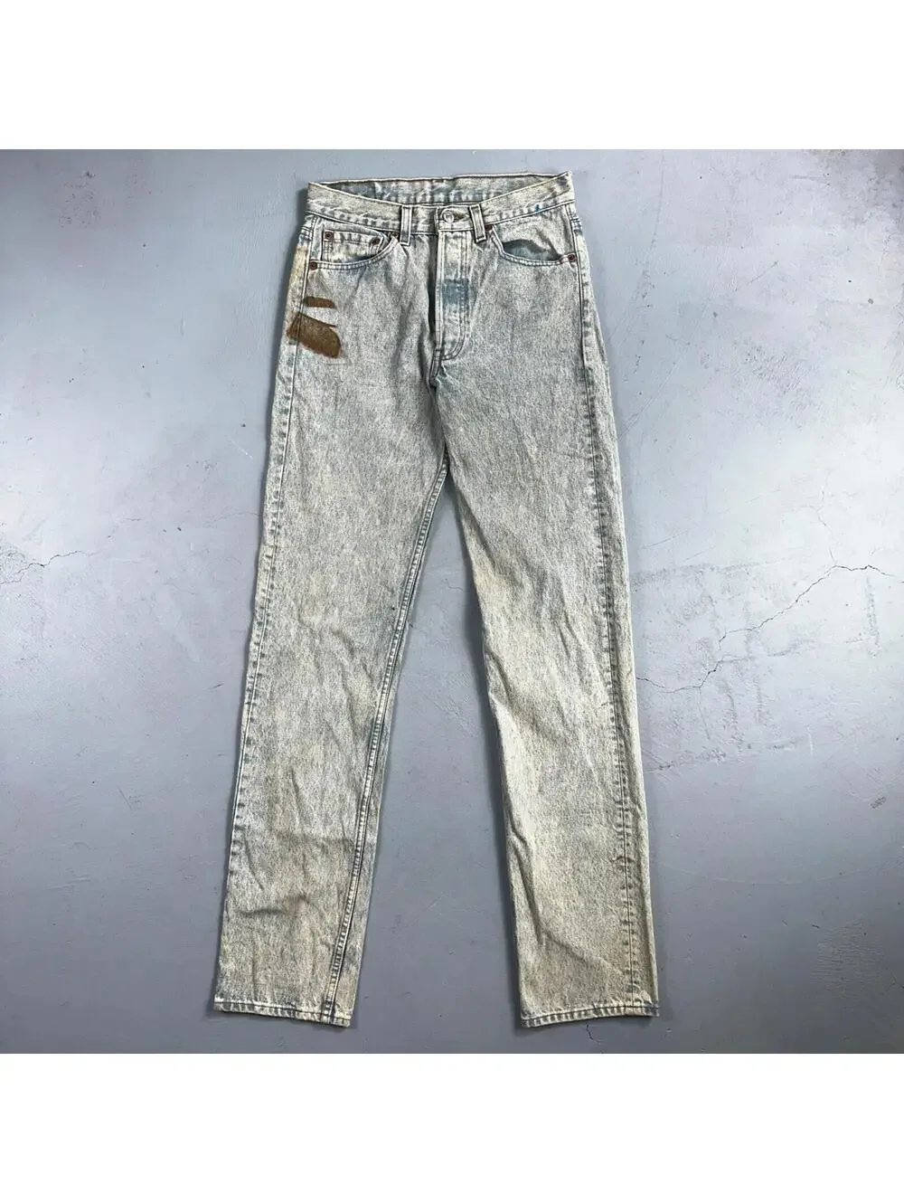 Levis 501 Vintage 90s USA XX Straight Leg Jeans Blue Light Wash 30x34 Act 27x34